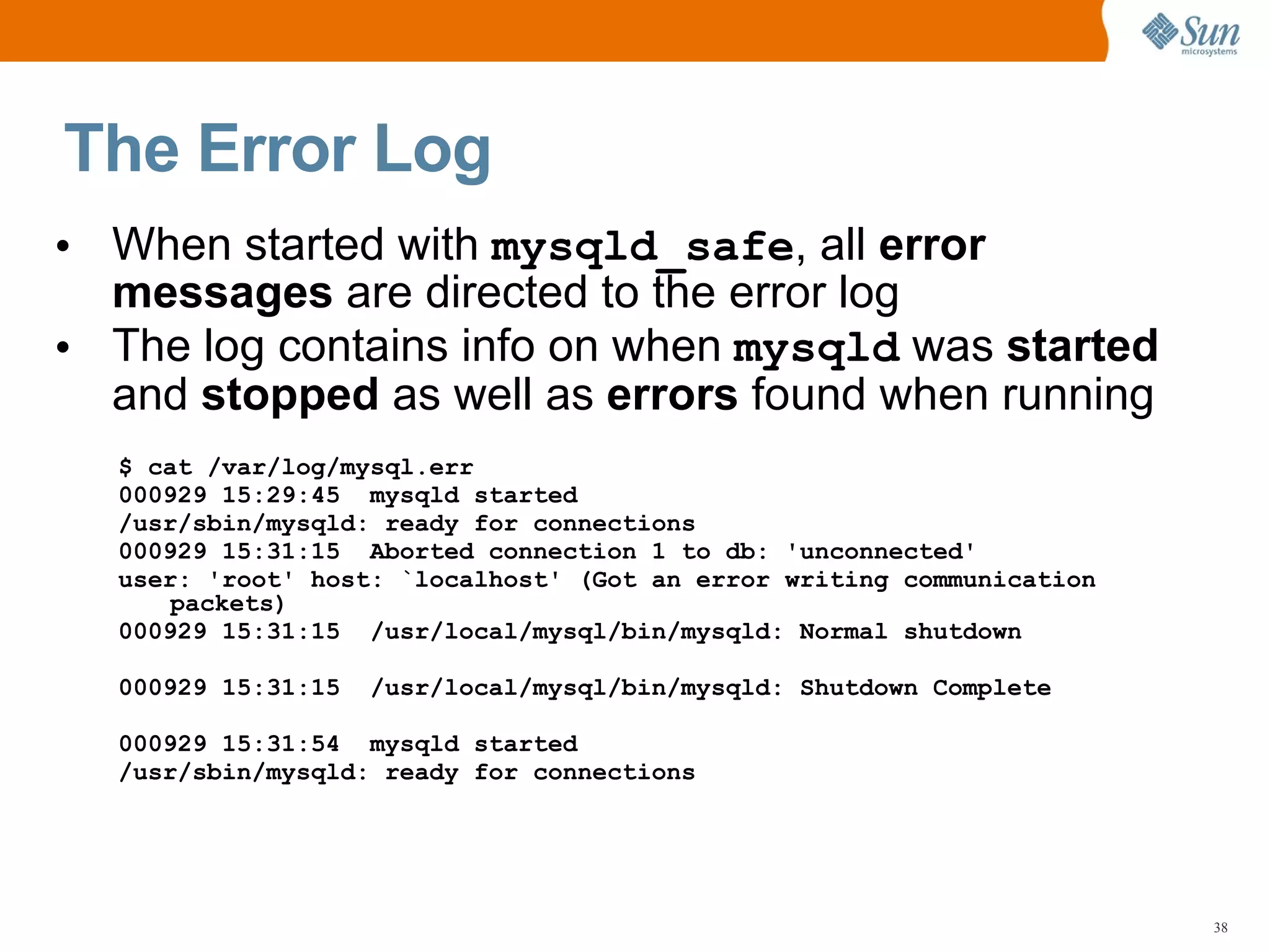 MySQL Server Backup, Restoration, and Disaster Recovery Planning