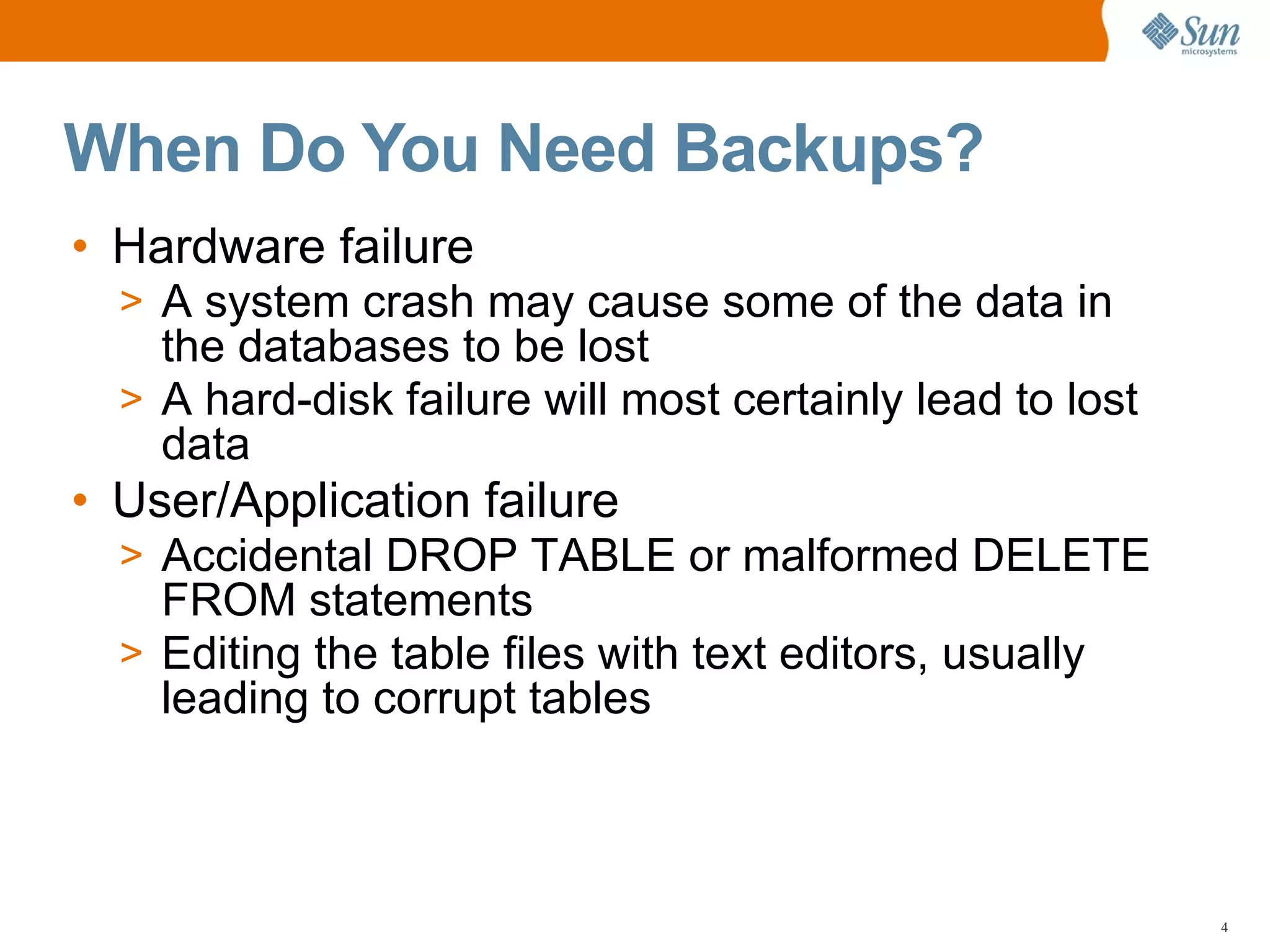 MySQL Server Backup, Restoration, and Disaster Recovery Planning