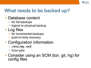 MySQL Server Backup, Restoration, And Disaster Recovery Planning ...