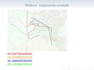 Walkers’ trajectories example
453.59273618286403
241.65190882342154
261.68893003364565
429.19109867209164
 