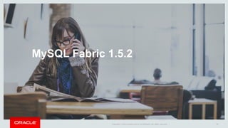 MySQL Fabric 1.5.2 
Copyright © 2014 Oracle and/or its affiliates. All rights reserved. | 
36 
 