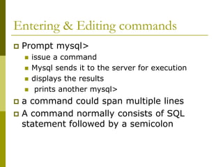 Sql Commands Simple Mysql Examples Tutorial on MySQl and its basic concepts | PPT