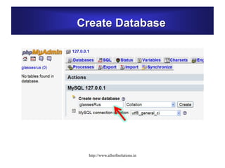 Create Database
http://www.allsoftsolutions.in
 