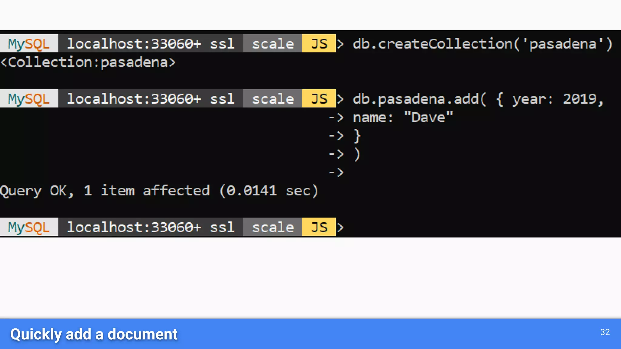 Quickly add a document 32
 