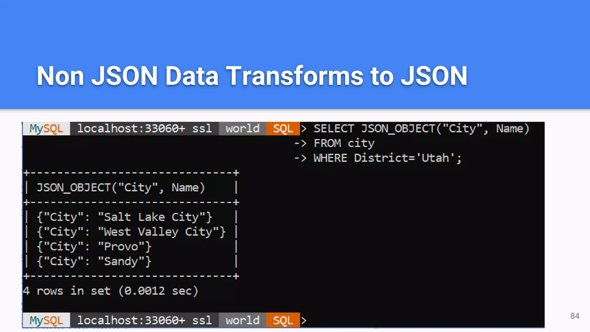 Non JSON Data Transforms to JSON
84
 