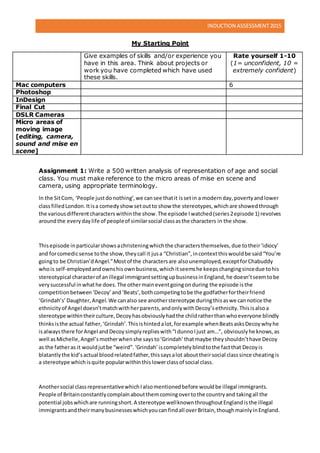 My starting point workbook | DOCX