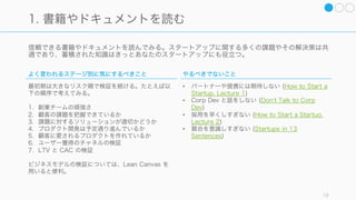 スタートアップ特有の問題を
適切に認識する
19
 