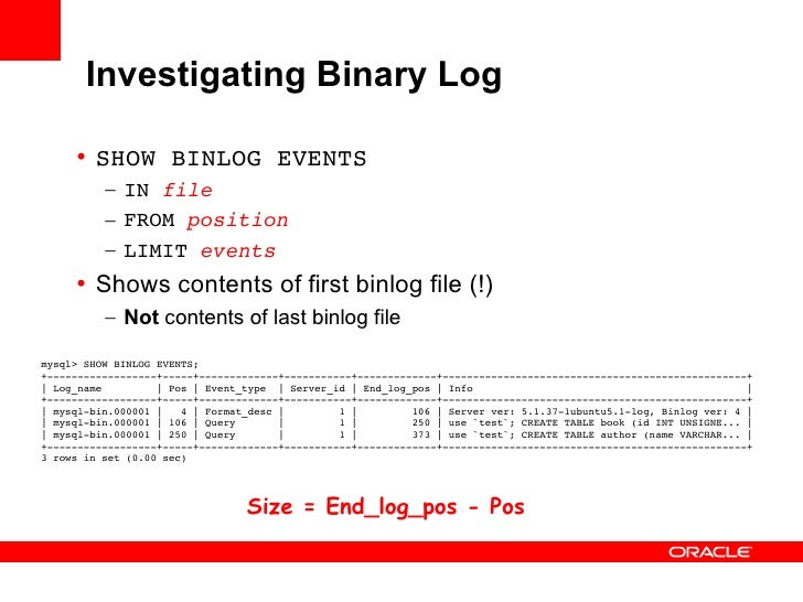 Mysteries of the binary log