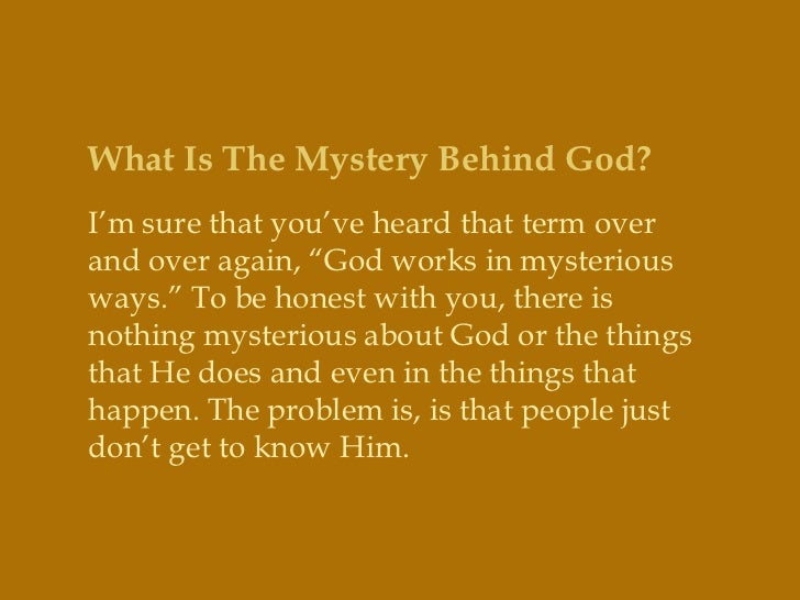does god work in mysterious ways how god works in mysterious ways