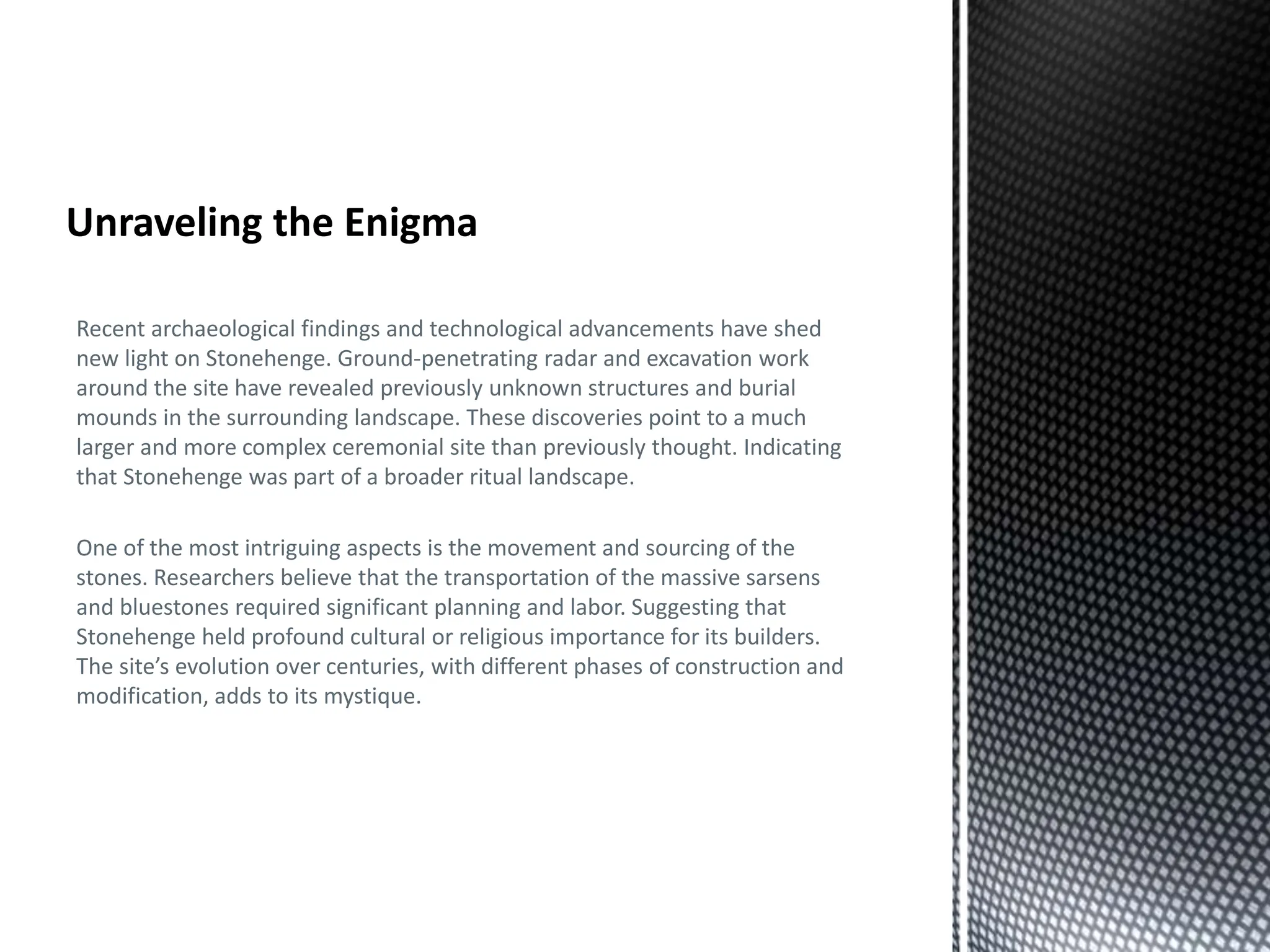 Mysterious Stonehenge Unraveling the Secrets of an Ancient Monument PPTX