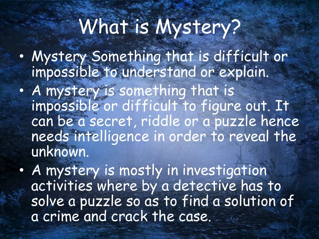 Mysteries of the world