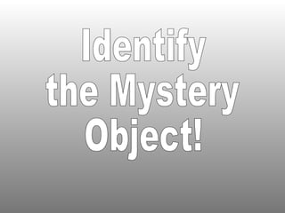 Identify  the Mystery Object! 