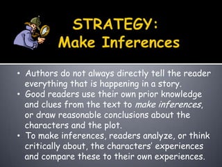 GENRE:  MysteryA mystery is a story in which the   characters and the reader must use   clues to find the explanation for a   troubling event.  In the beginning, the author describes a   puzzling situation.  The characters in the story try to find    out who did something or how it   happened.