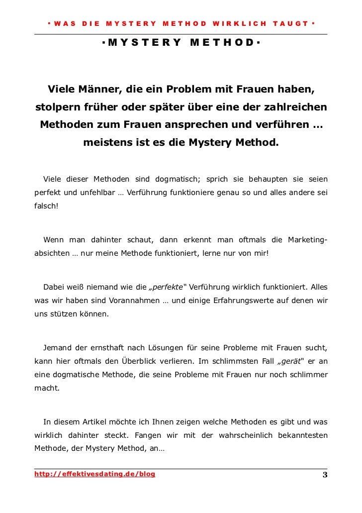 Frauen kennenlernen und verführen