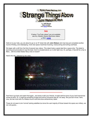 Rense Website Mystery Space Machines Detected Orbiting The Earth.docx