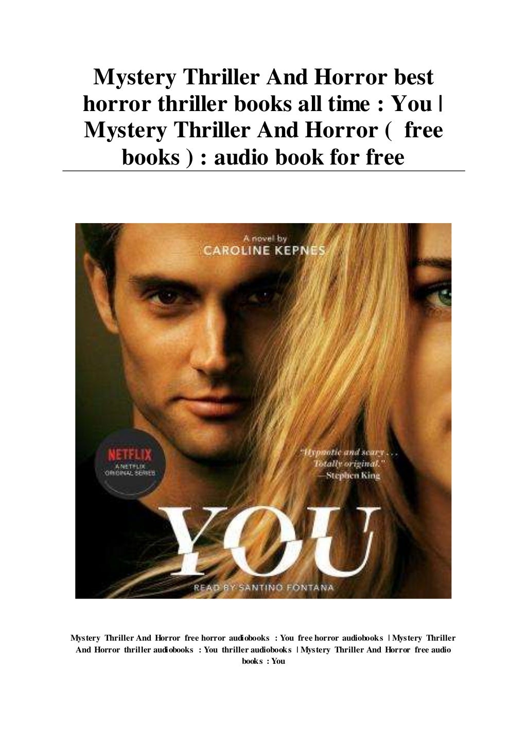 Mystery Thriller And Horror best horror thriller books all time You