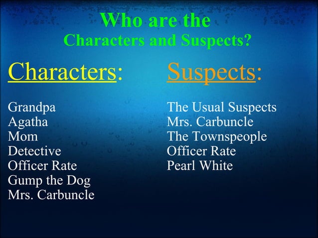 Mystery Unit 3rd Grade