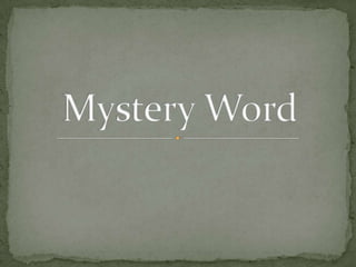 Mystery Word 