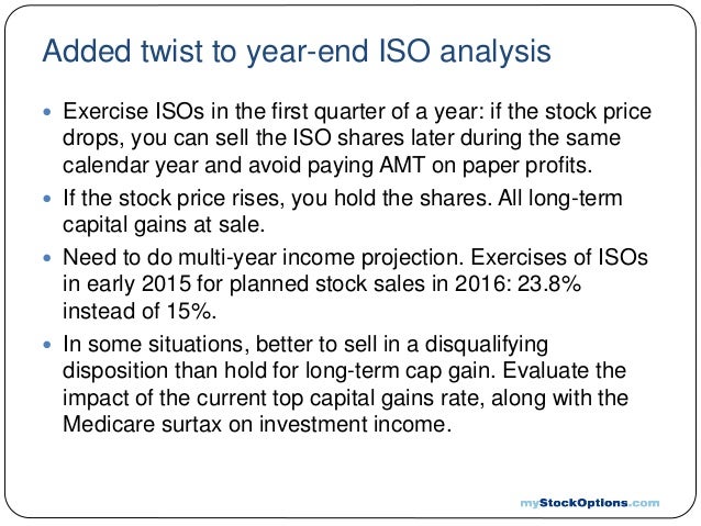Iso stock options disqualifying disposition