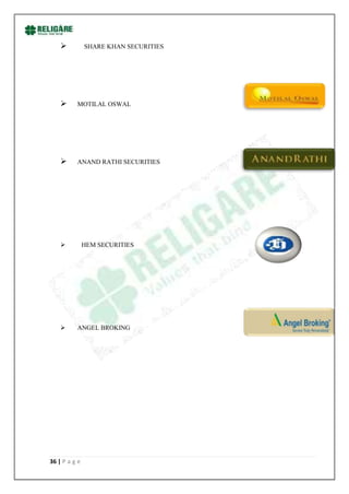          SHARE KHAN SECURITIES




         MOTILAL OSWAL




         ANAND RATHI SECURITIES




              HEM SECURITIES




         ANGEL BROKING




36 | P a g e
 