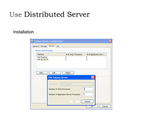Use Distributed Server
Installation
 