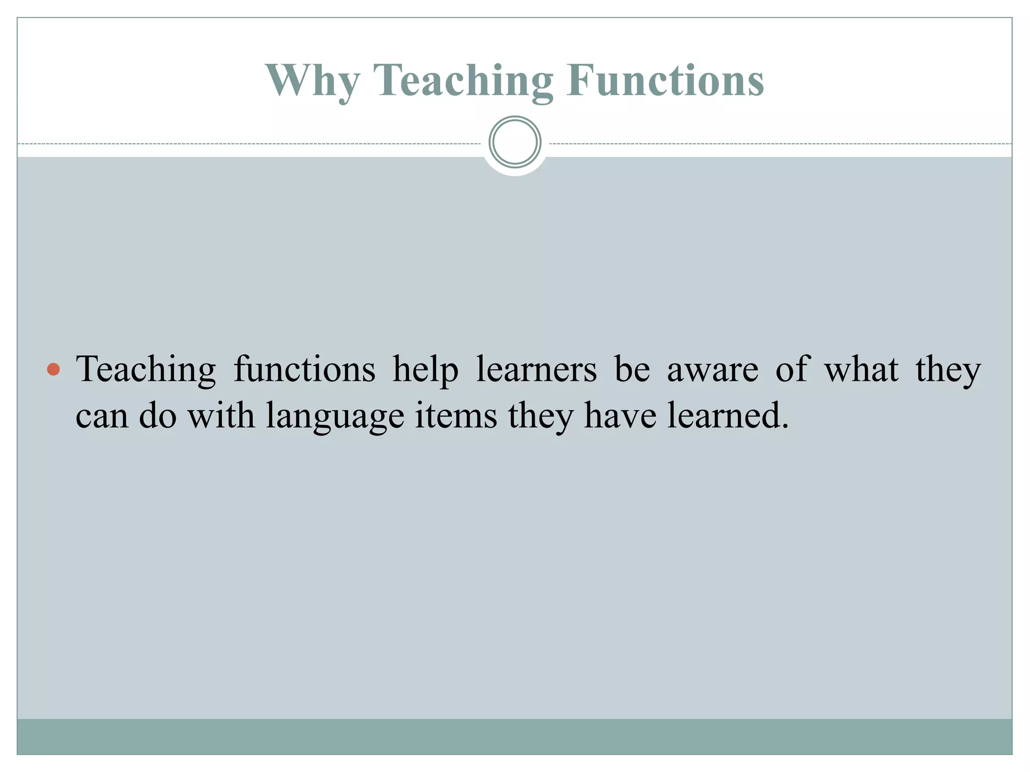 Teaching functions | PPTX