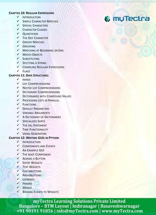 Python Scripting Training in Bangalore by myTectra | PDF