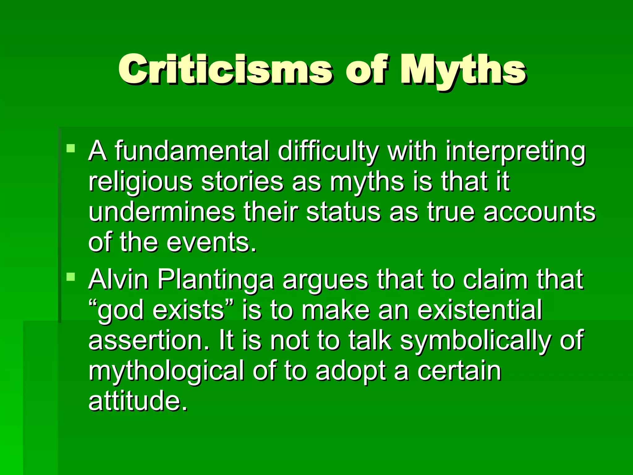 Myth Religious Language | PPT