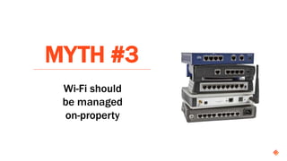 MYTH #3
Wi-Fi should
be managed
on-property
 