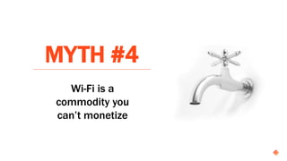 MYTH #4
Wi-Fi is a
commodity you
can’t monetize
 
