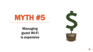 MYTH #5
Managing
guest Wi-Fi
is expensive
 