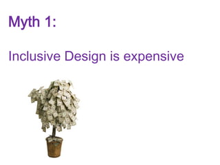 Myth 1: Inclusive Design is expensive 