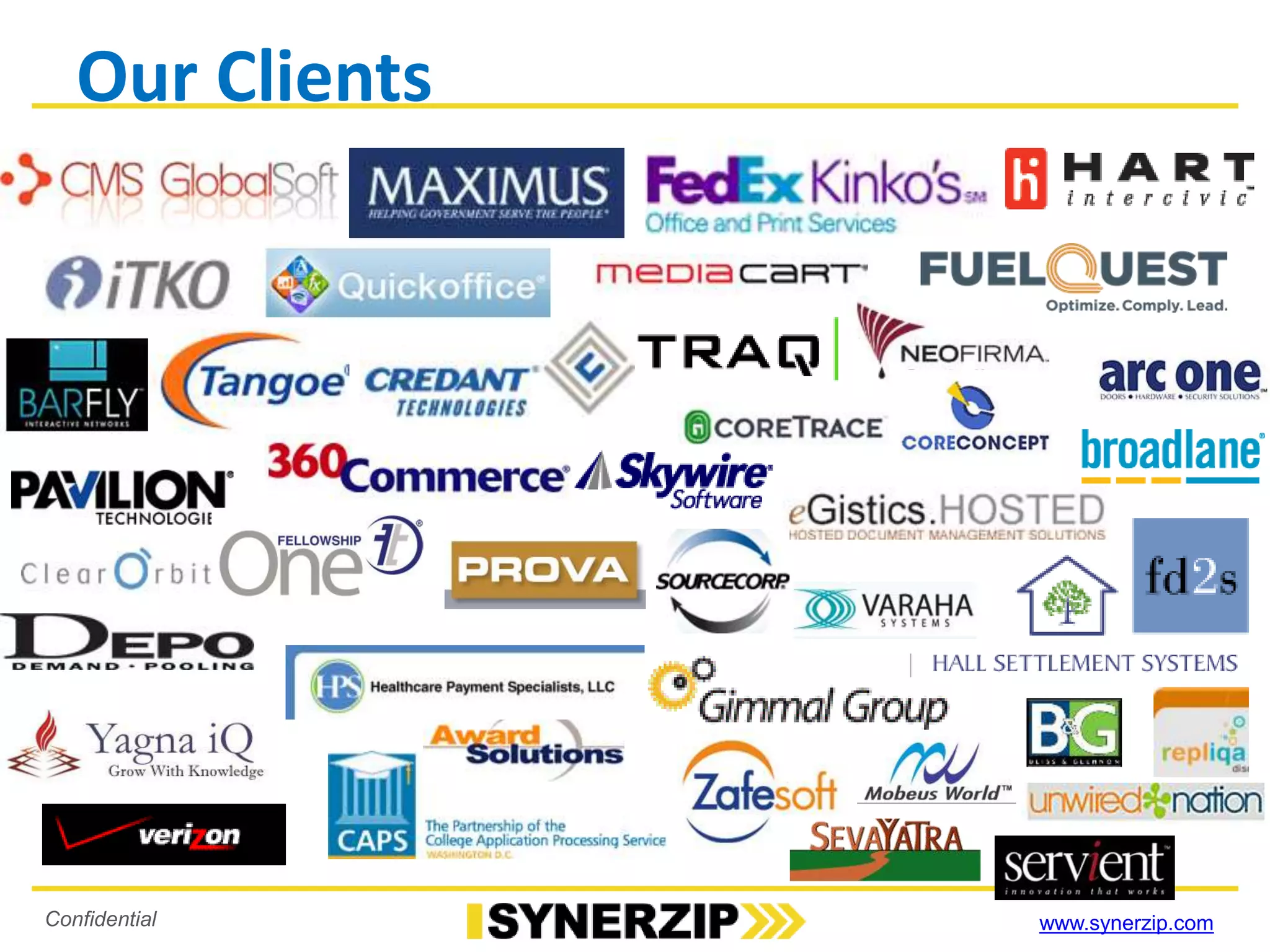 www.synerzip.comConfidential
Our Clients
 