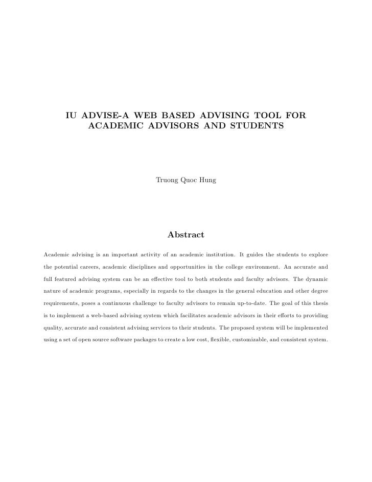 Abstract in a dissertation proposal