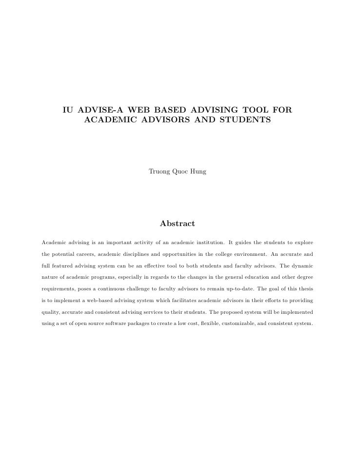 Master thesis proposal abstract