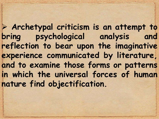 Archetypal approach essay