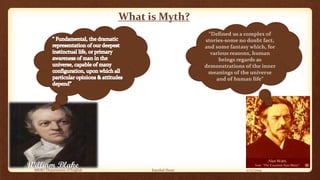 What is Myth?

2
MKBU Department of English

Kaushal Desai

2/27/2014

 