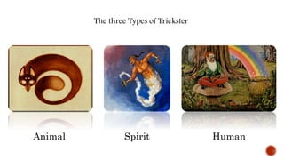 The three Types of Trickster
Animal Spirit Human
 