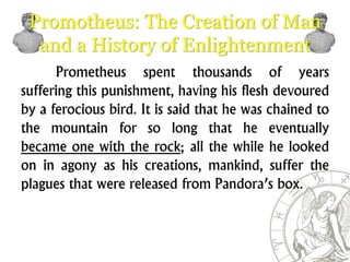 greek creation myth - promotheus and 5 ages | PPTX