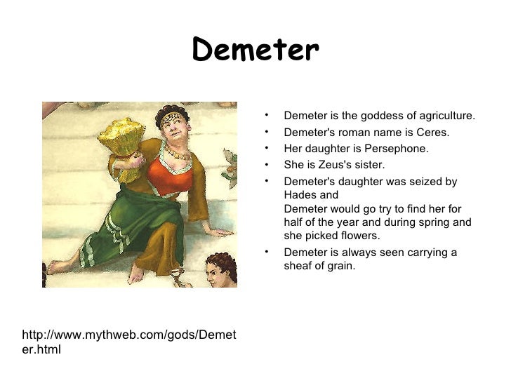 about demeter the greek goddess
