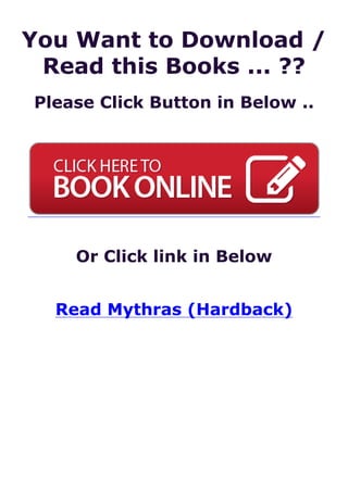 You Want to Download /
Read this Books ... ??
Please Click Button in Below ..
Or Click link in Below
Read Mythras (Hardback)
 