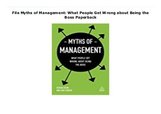 File Myths of Management: What People Get Wrong about Being the
Boss Paperback
Download Here https://nn.readpdfonline.xyz/?book=0749480238 Is it really true that working longer hours makes you more successful? Do you really need to hide your emotions in order to gain respect as a manager? Does higher pay really always lead to higher performance?The world of management is blighted by fads, fiction and falsehoods. In Myths of Management, Cary Cooper and Stefan Stern take you on an entertaining journey through the most famous myths surrounding the much-written about topic of management. They debunk false assumptions, inject truth into over-simplifications and tackle damaging habits head-on. Fascinating insights from psychology, leadership theory and organizational behaviour provide you with a compelling and practical guide to avoid falling into the trap of cliche, misinformation and prejudice. This engaging read offers you authentic insights into the reality of work, drawn from extensive research and real-world business examples, to give you the essential knowledge you need to become a better manager.Whether cheesy, naive or even destructive, management myths could be holding you back and stifling your team's potential. Myths of Management is the guide you need to become an enlightened manager. Download Online PDF Myths of Management: What People Get Wrong about Being the Boss, Download PDF Myths of Management: What People Get Wrong about Being the Boss, Read Full PDF Myths of Management: What People Get Wrong about Being the Boss, Read PDF and EPUB Myths of Management: What People Get Wrong about Being the Boss, Read PDF ePub Mobi Myths of Management: What People Get Wrong about Being the Boss, Reading PDF Myths of Management: What People Get Wrong about Being the Boss, Download Book PDF Myths of Management: What People Get Wrong about Being the Boss, Download online Myths of Management: What People Get Wrong about Being the Boss, Read Myths of Management: What People Get Wrong
about Being the Boss Cary L. Cooper pdf, Download Cary L. Cooper epub Myths of Management: What People Get Wrong about Being the Boss, Download pdf Cary L. Cooper Myths of Management: What People Get Wrong about Being the Boss, Read Cary L. Cooper ebook Myths of Management: What People Get Wrong about Being the Boss, Read pdf Myths of Management: What People Get Wrong about Being the Boss, Myths of Management: What People Get Wrong about Being the Boss Online Download Best Book Online Myths of Management: What People Get Wrong about Being the Boss, Read Online Myths of Management: What People Get Wrong about Being the Boss Book, Download Online Myths of Management: What People Get Wrong about Being the Boss E-Books, Download Myths of Management: What People Get Wrong about Being the Boss Online, Download Best Book Myths of Management: What People Get Wrong about Being the Boss Online, Download Myths of Management: What People Get Wrong about Being the Boss Books Online Read Myths of Management: What People Get Wrong about Being the Boss Full Collection, Read Myths of Management: What People Get Wrong about Being the Boss Book, Download Myths of Management: What People Get Wrong about Being the Boss Ebook Myths of Management: What People Get Wrong about Being the Boss PDF Read online, Myths of Management: What People Get Wrong about Being the Boss pdf Read online, Myths of Management: What People Get Wrong about Being the Boss Download, Read Myths of Management: What People Get Wrong about Being the Boss Full PDF, Read Myths of Management: What People Get Wrong about Being the Boss PDF Online, Download Myths of Management: What People Get Wrong about Being the Boss Books Online, Read Myths of Management: What People Get Wrong about Being the Boss Full Popular PDF, PDF Myths of Management: What People Get Wrong about Being the Boss Read Book PDF
Myths of Management: What People Get Wrong about Being the Boss, Read online PDF Myths of Management: What People Get Wrong about Being the Boss, Download Best Book Myths of Management: What People Get Wrong about Being the Boss, Read PDF Myths of Management: What People Get Wrong about Being the Boss Collection, Download PDF Myths of Management: What People Get Wrong about Being the Boss Full Online, Download Best Book Online Myths of Management: What People Get Wrong about Being the Boss, Download Myths of Management: What People Get Wrong about Being the Boss PDF files
 