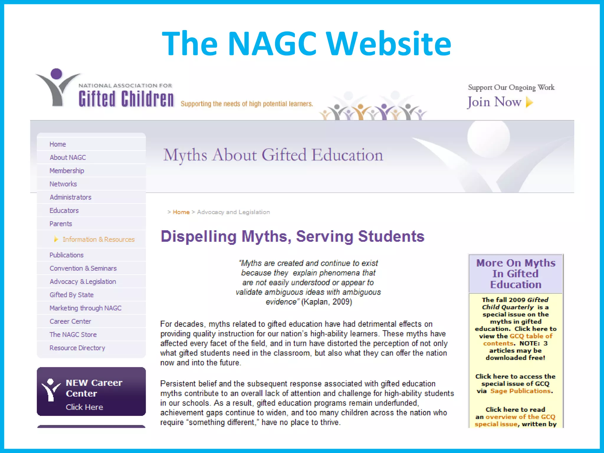 The NAGC Website 