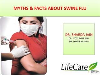 MYTHS & FACTS ABOUT SWINE FLU
DR. SHARDA JAIN
DR. JYOTI AGARWAL
DR. JYOTI BHASKAR
 