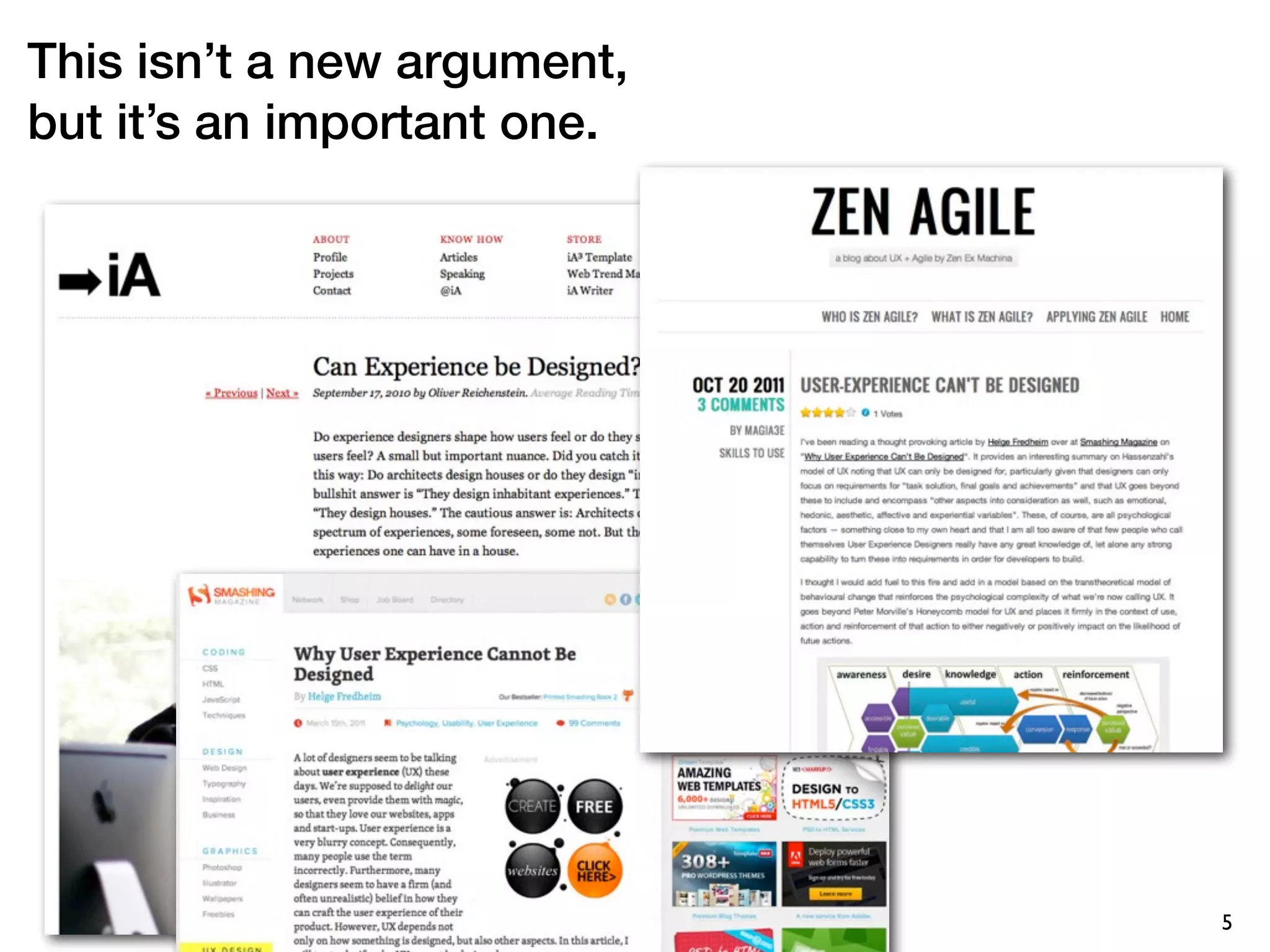 This isn’t a new argument,
but it’s an important one.




                             5
 