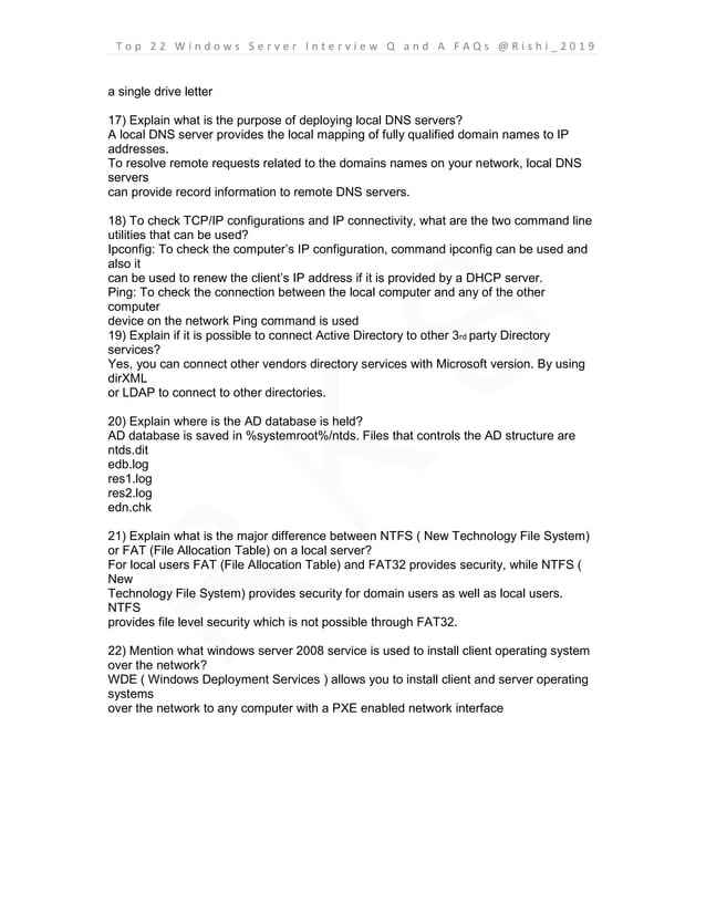 My top 22-windows-server-interview-questions | PDF