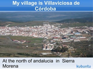 My village is Villaviciosa de
             Córdoba




At the north of andalucia in Sierra
Morena
 