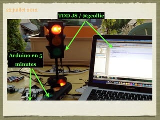 Arduino en 5
minutes
TDD JS / @gcollic
22 juillet 2012
 