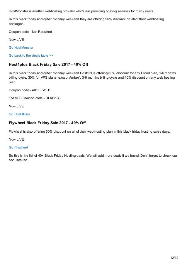 Black Friday Hosting Deals 2017 Images, Photos, Reviews