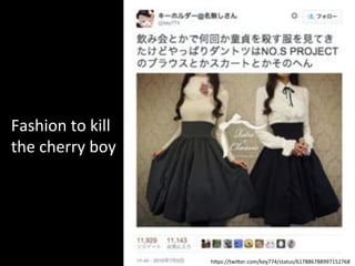 Fashion#to#kill##
the#cherry#boy
hXps://twiXer.com/key774/status/617886788997152768
 